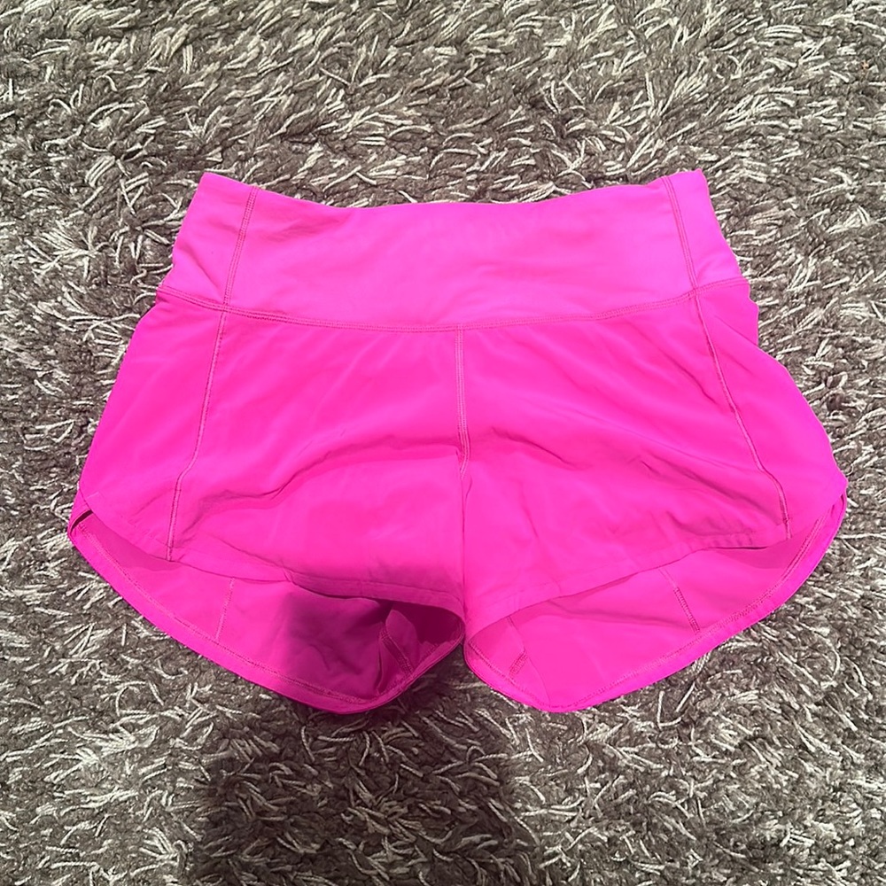 Sonic pink Lululemon shorts